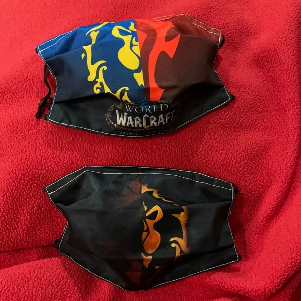 6/$20 New World of Warcraft face masks - 2